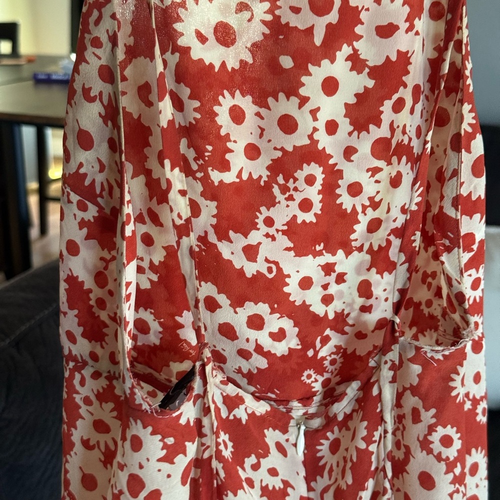 Realisation Par Silk Orange Floral dress. - Picture 14 of 16
